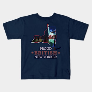 Proud British New Yorker - New York State Kids T-Shirt